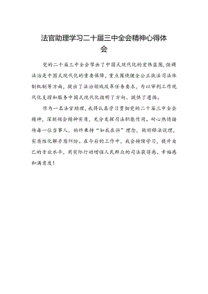 法官助理学习二十届三中全会精神心得体会范文.docx