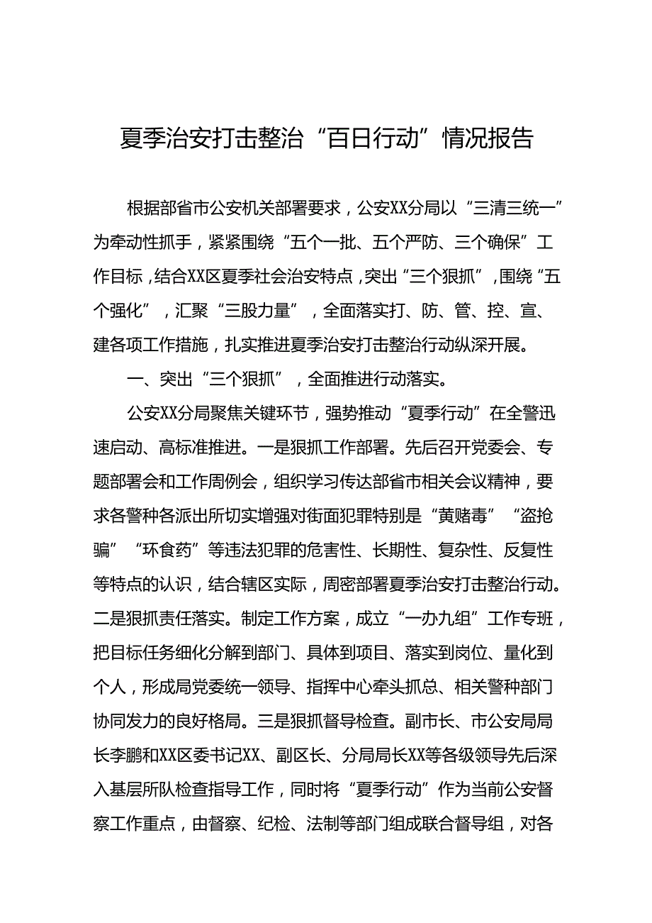 公安分局扎实推进2024年夏季行动纵深开展工作总结十二篇.docx_第1页