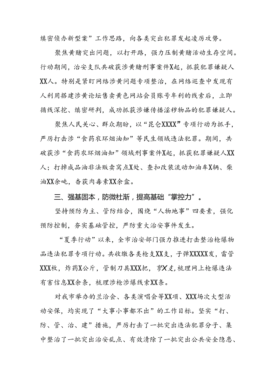 九篇2024年夏季治安打击整治行动开展情况汇报.docx_第2页