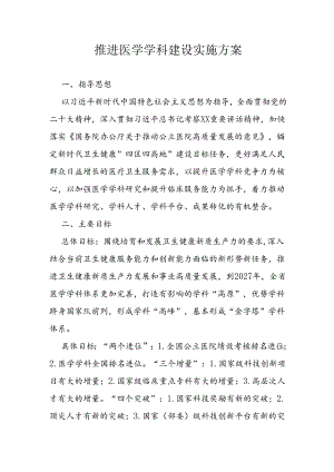 推进医学学科建设实施方案.docx