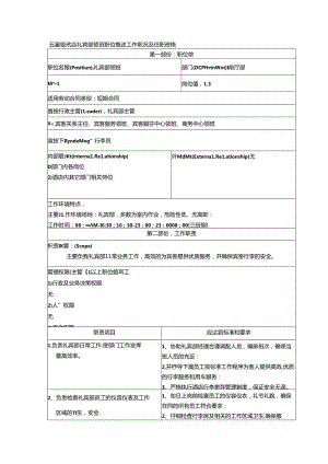 五星级酒店礼宾部领班职位概述工作职责及任职资格.docx