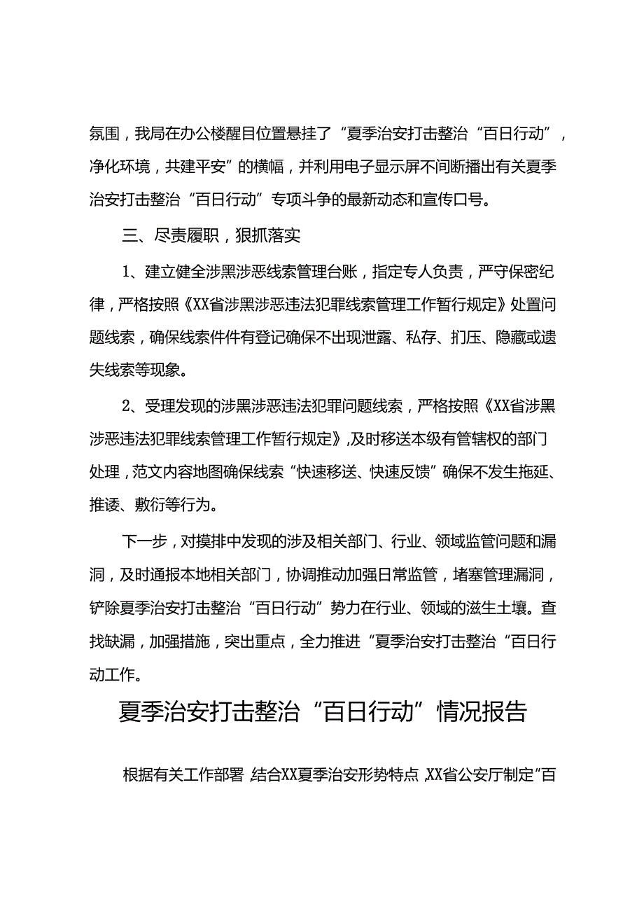 2024开展夏季治安打击整治“百日行动”工作总结(二十五篇).docx_第2页