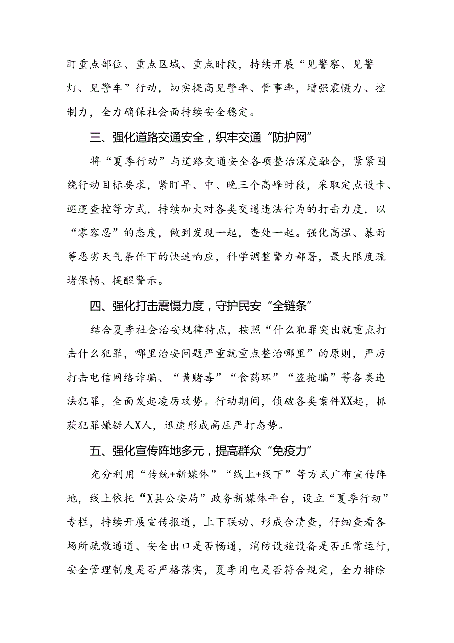 县公安推进2024年夏季治安打击整治行动工作总结19篇.docx_第2页