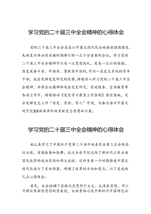 关于学习贯彻二十届三中全会精神心得体会通用版十七篇.docx