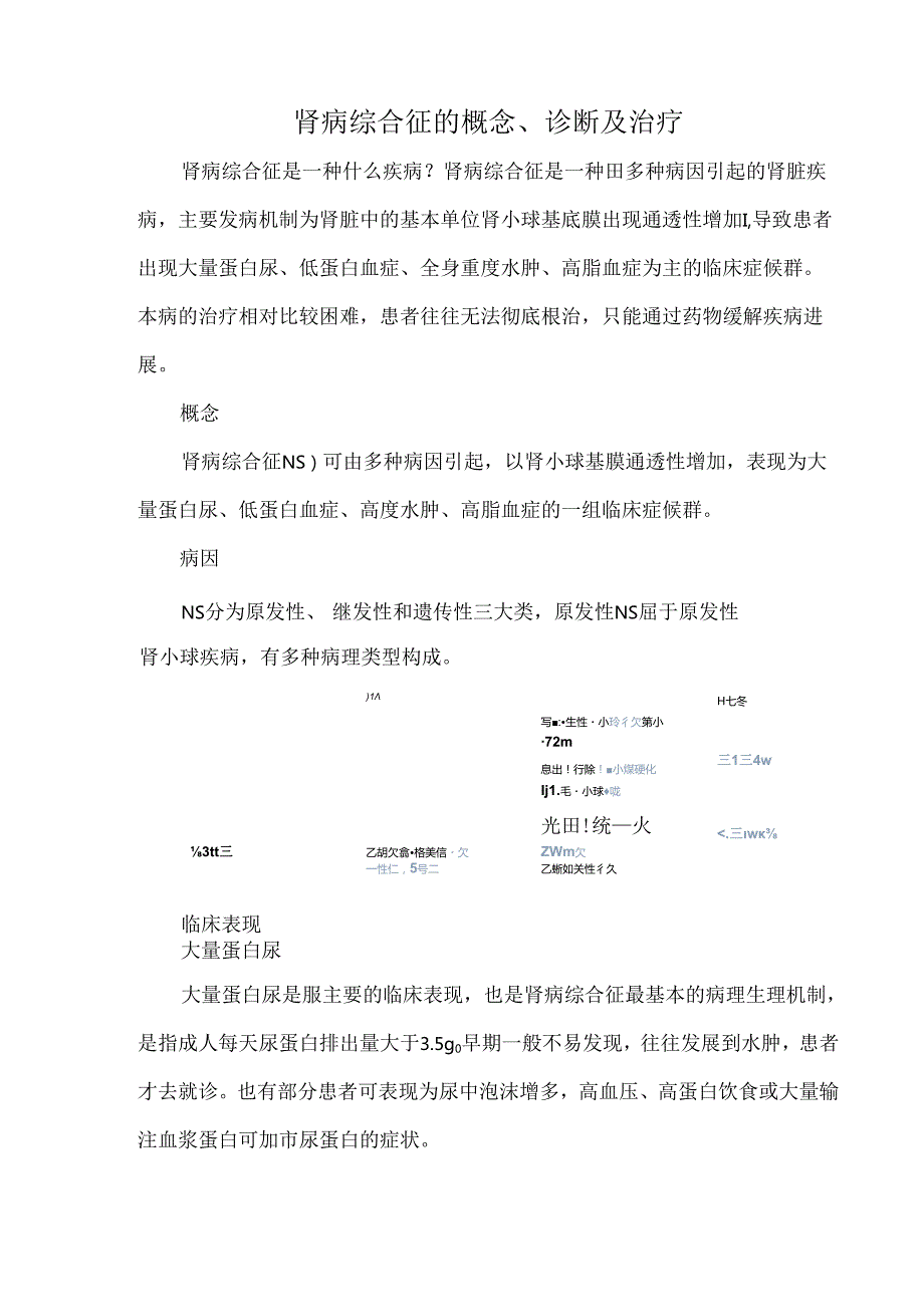 肾病综合征的概念、诊断及治疗.docx_第1页