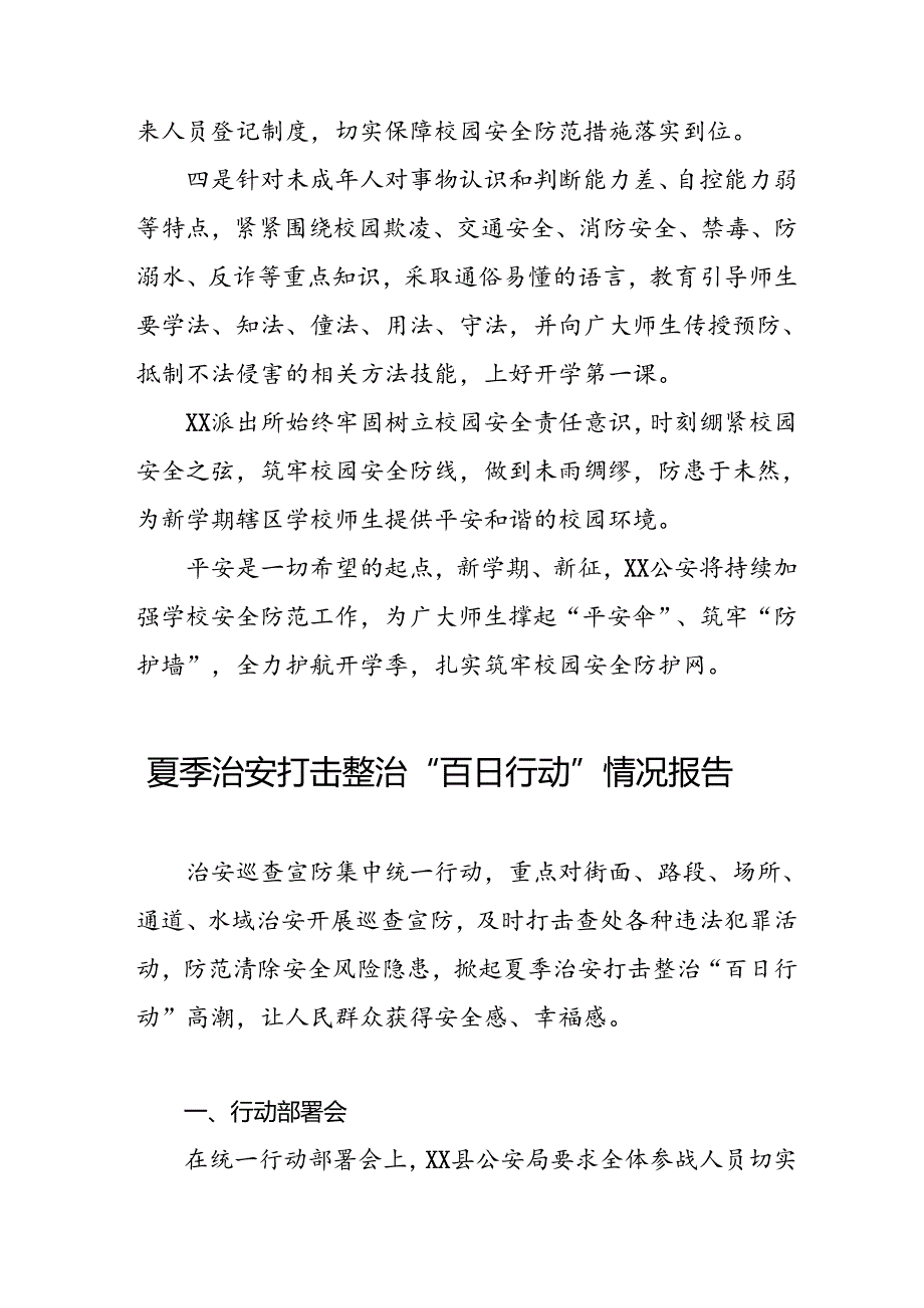 派出所2024年夏季治安打击整治行动情况报告17篇.docx_第2页