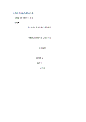 公司组织架构及营销方案.docx
