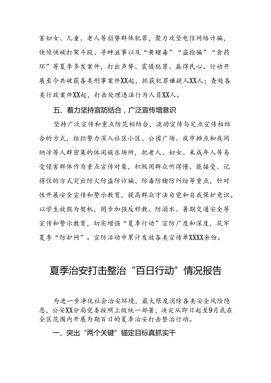 公安夏季治安打击整治行动总结报告2024年十四篇.docx_第3页