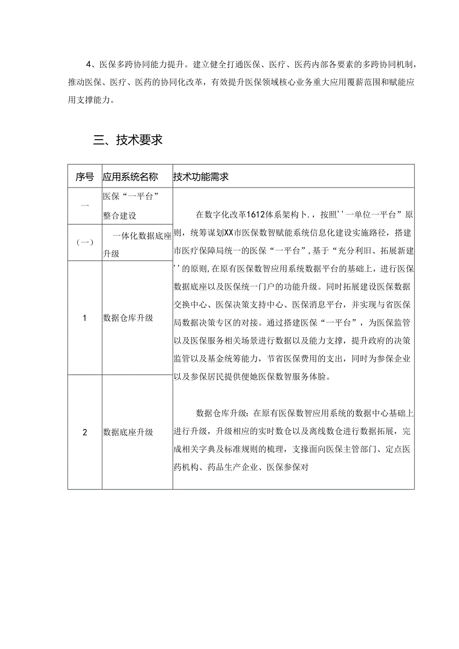 XX市医疗保障数智赋能系统项目采购需求.docx_第2页