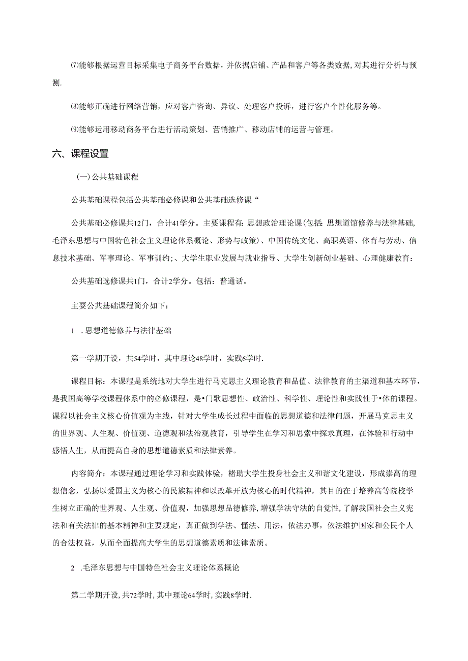 职业技术学院电子商务（跨境电商方向）人才培养方案.docx_第3页