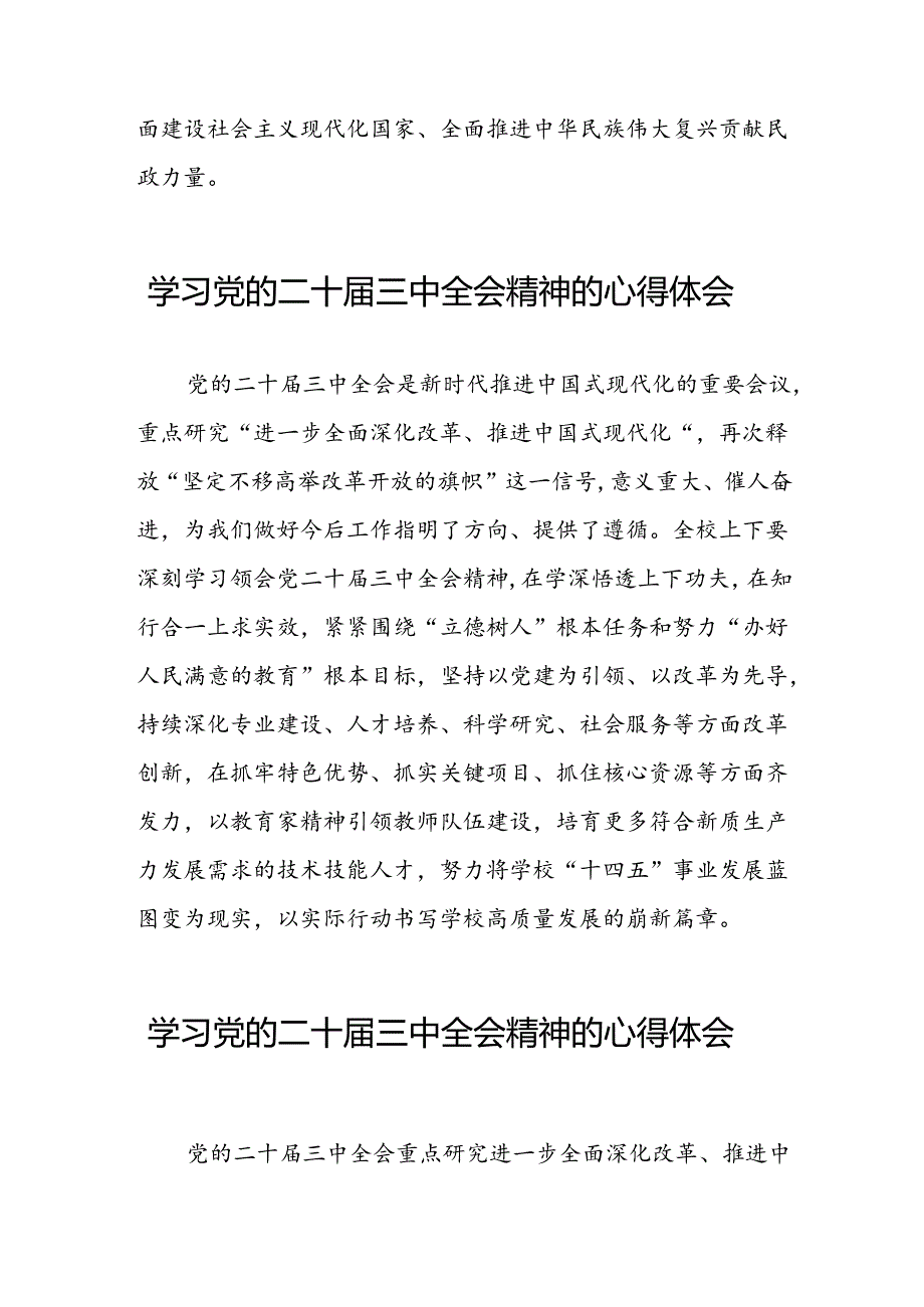 学习党的二十届三中全会精神的心得体会简要发言三十篇.docx_第2页