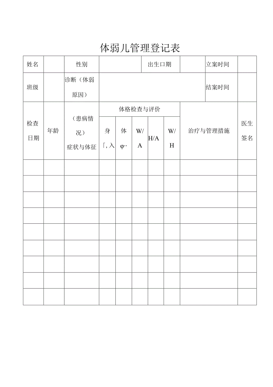 体弱儿管理登记表.docx_第1页