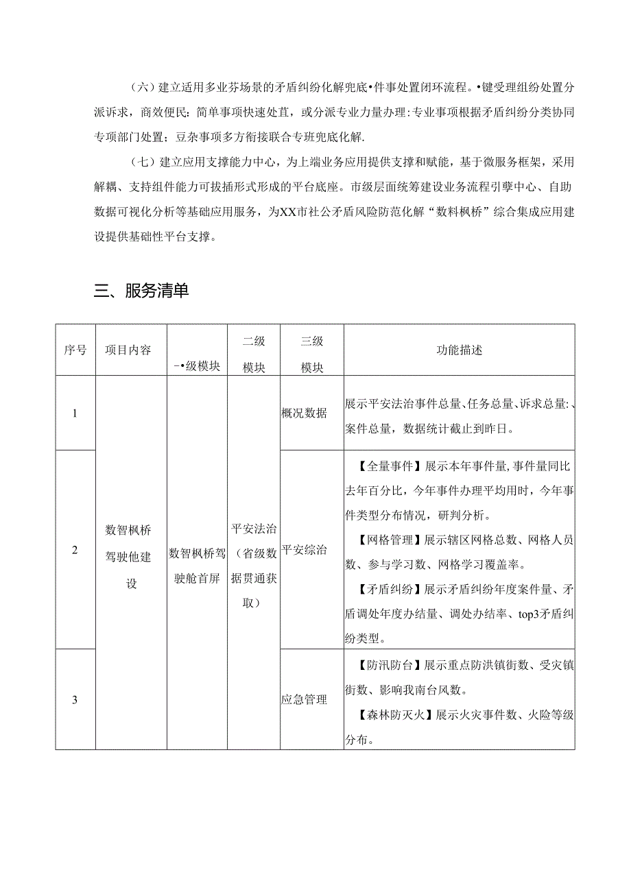 XX市社会矛盾风险预防化解“数智枫桥”综合集成应用项目采购需求.docx_第2页