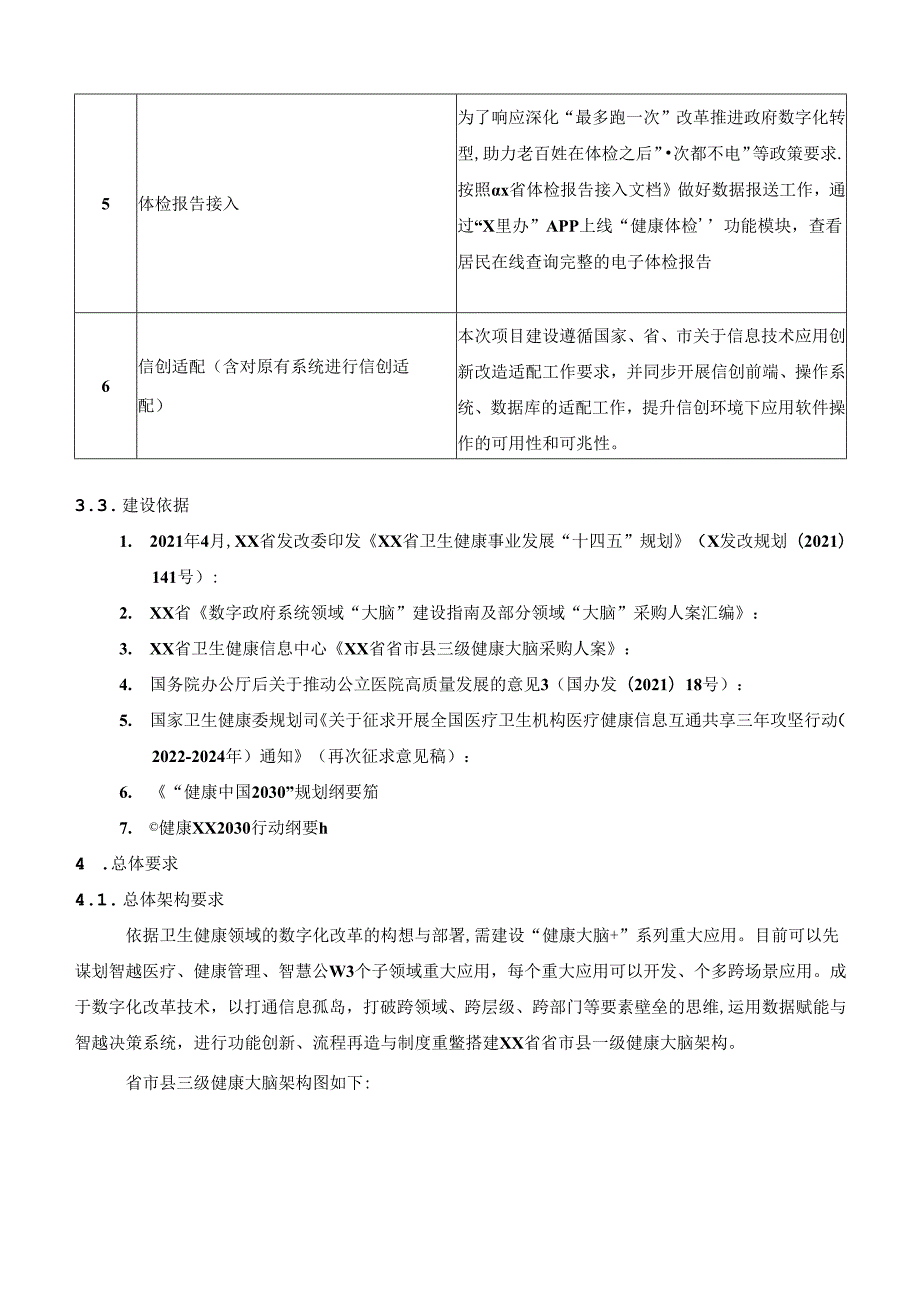 XX市数字健康高质量发展健康大脑对接项目需求说明.docx_第3页