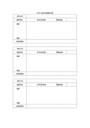 XX酒店保卫部值班记录.docx