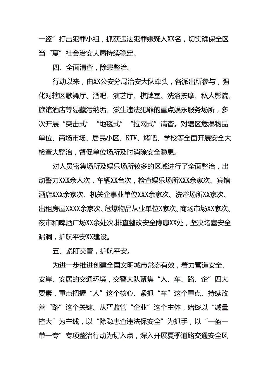 2024年公安夏季治安打击整治行动情况报告精选范文(十篇).docx_第3页