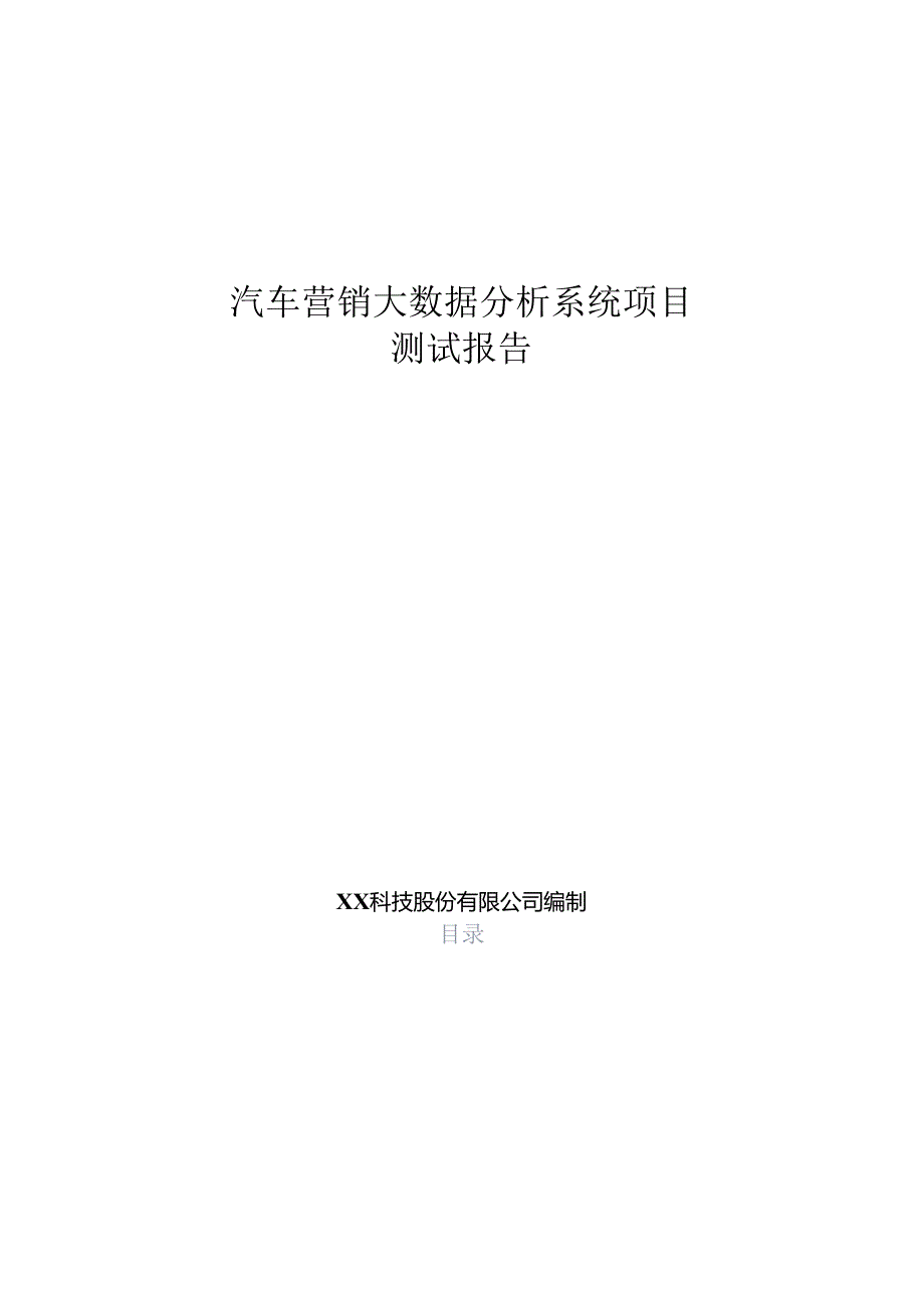 汽车营销大数据分析项目测试报告.docx_第1页