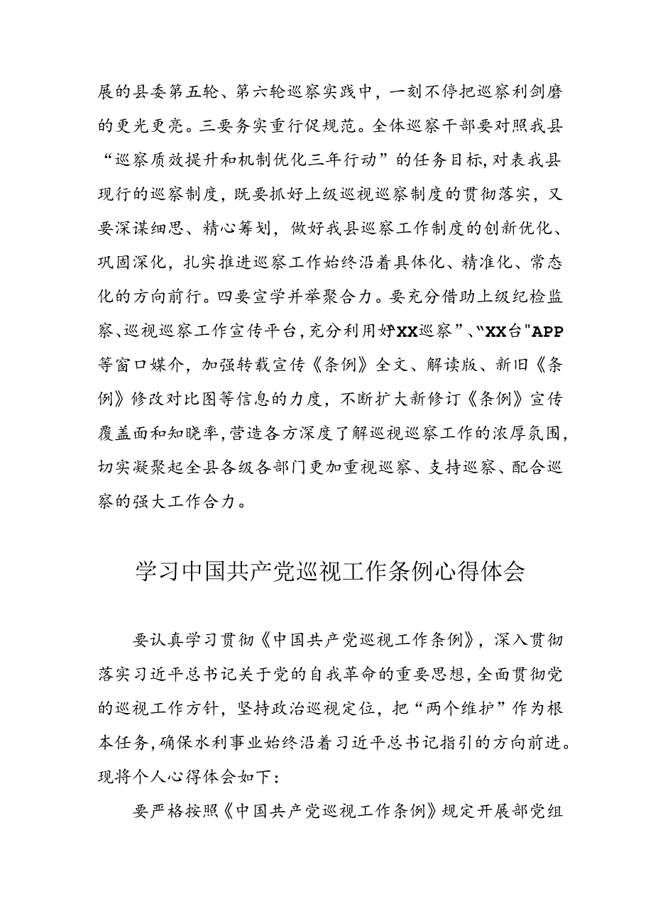 公务员学习学习中国共产党巡视工作条例心得体会 （汇编6份）.docx_第2页