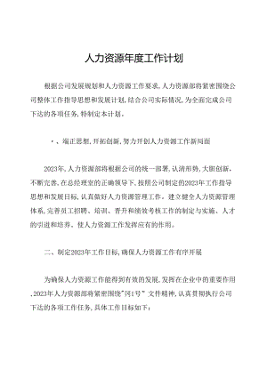 人力资源年度工作计划.docx