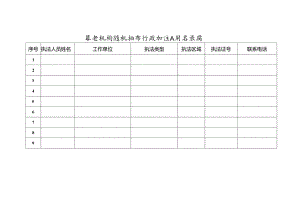 养老机构随机抽查行政执法人员名录库1-1-1.docx