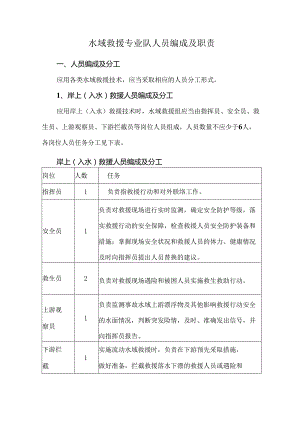 水域救援专业队人员编成及职责.docx