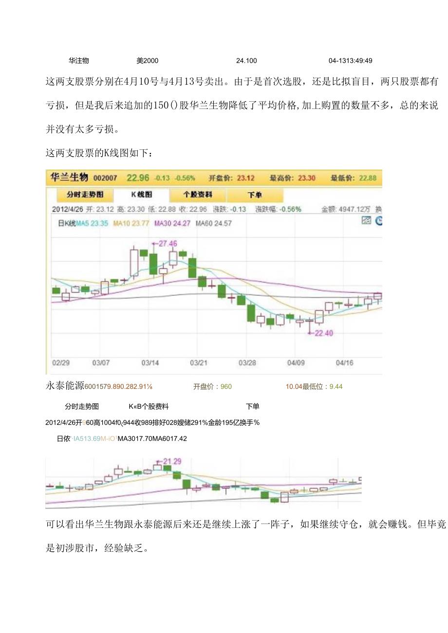 股票模拟投资分析报告.docx_第2页