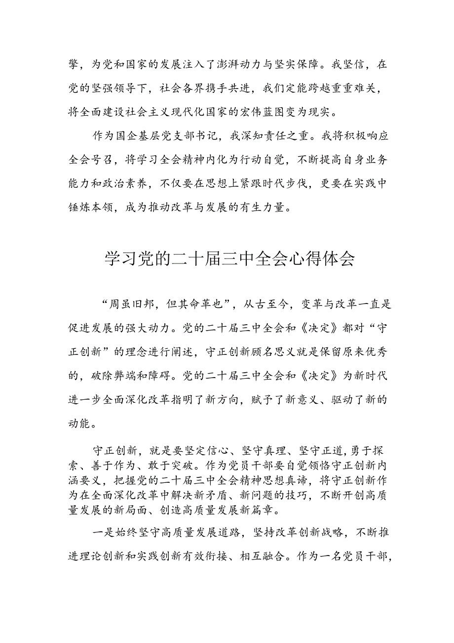 2024年学习学习党的二十届三中全会个人心得体会 （合计13份）.docx_第3页