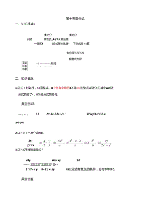 第十五章--分式知识点及典型例题.docx