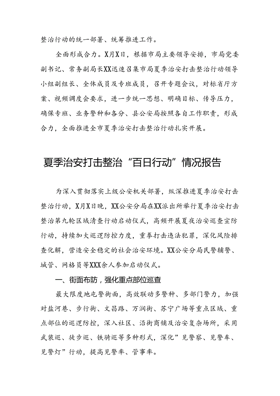 九篇2024年公安开展夏季治安打击整治行动简报.docx_第2页