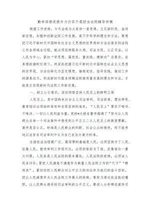 勤学深悟促提升力行实干展担当法院辅导讲稿.docx