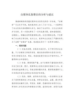 自媒体乱象整治的分析与建议.docx