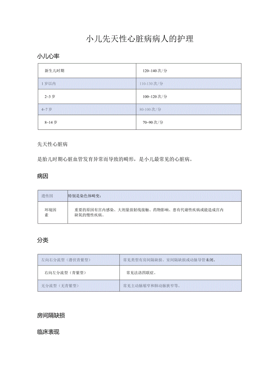 小儿心脏科护理考试题目.docx_第1页