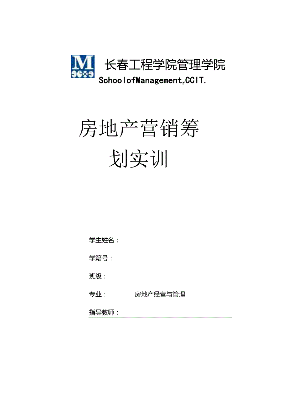 房地产营销策划实训报告.docx_第1页