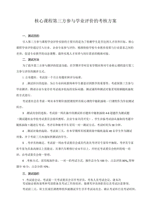 核心课程第三方参与学业评价的考核方案.docx