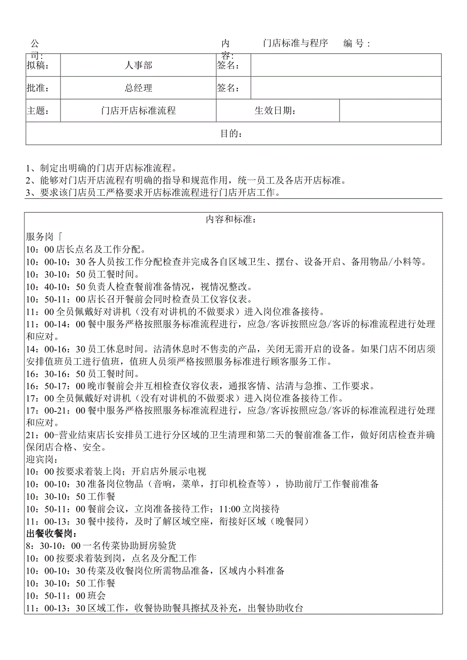 中餐公司门店开店标准流程.docx_第1页