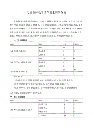 专业教师教学改革需求调研分析.docx