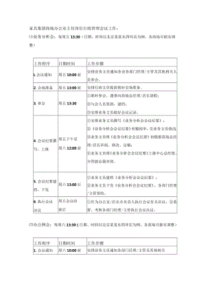 家具集团商场办公室主任岗位行政管理会议工作.docx