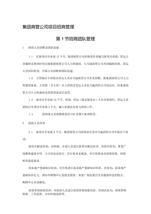 集团商管公司项目招商管理.docx