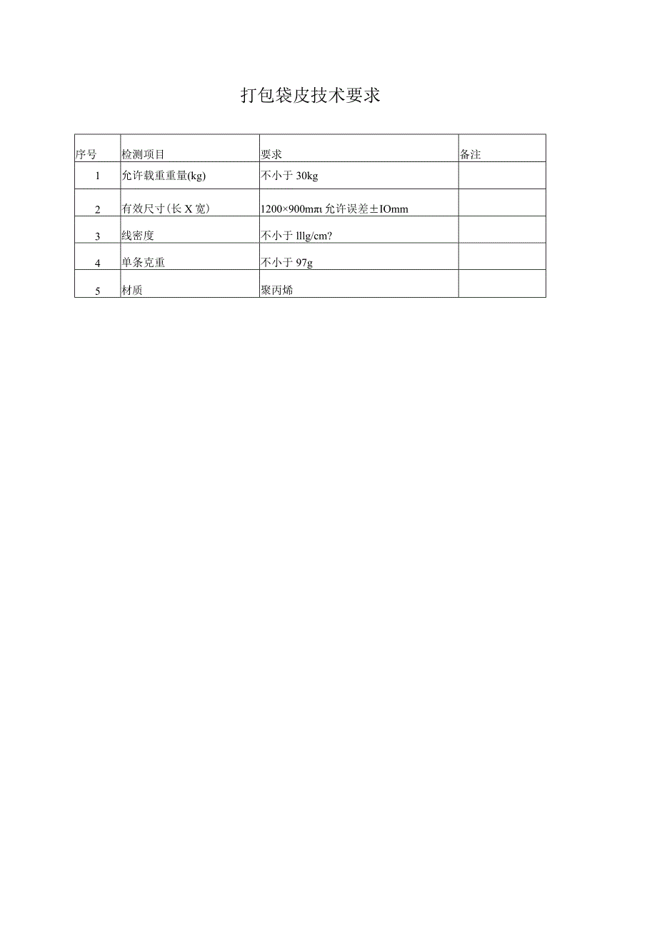 打包袋皮技术要求.docx_第1页