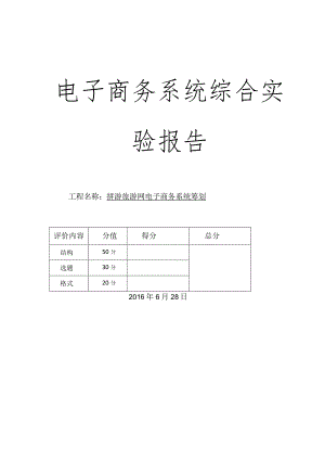 拼游旅游网电商系统策划书.docx