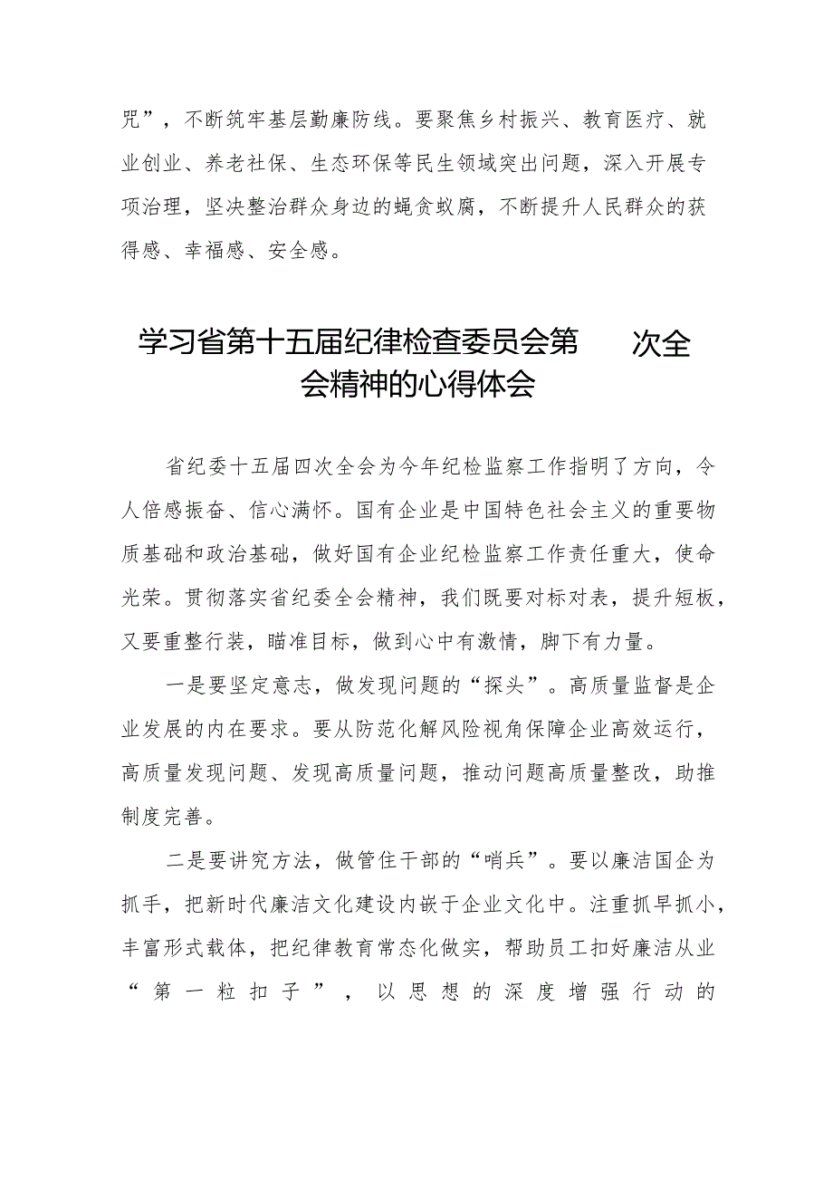 2024年江西省纪委十五届四次全会精神心得体会十二篇.docx_第2页