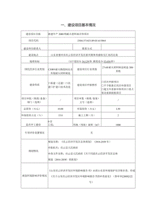 新建年产2000吨耐火材料混合料项目环评报告表.docx