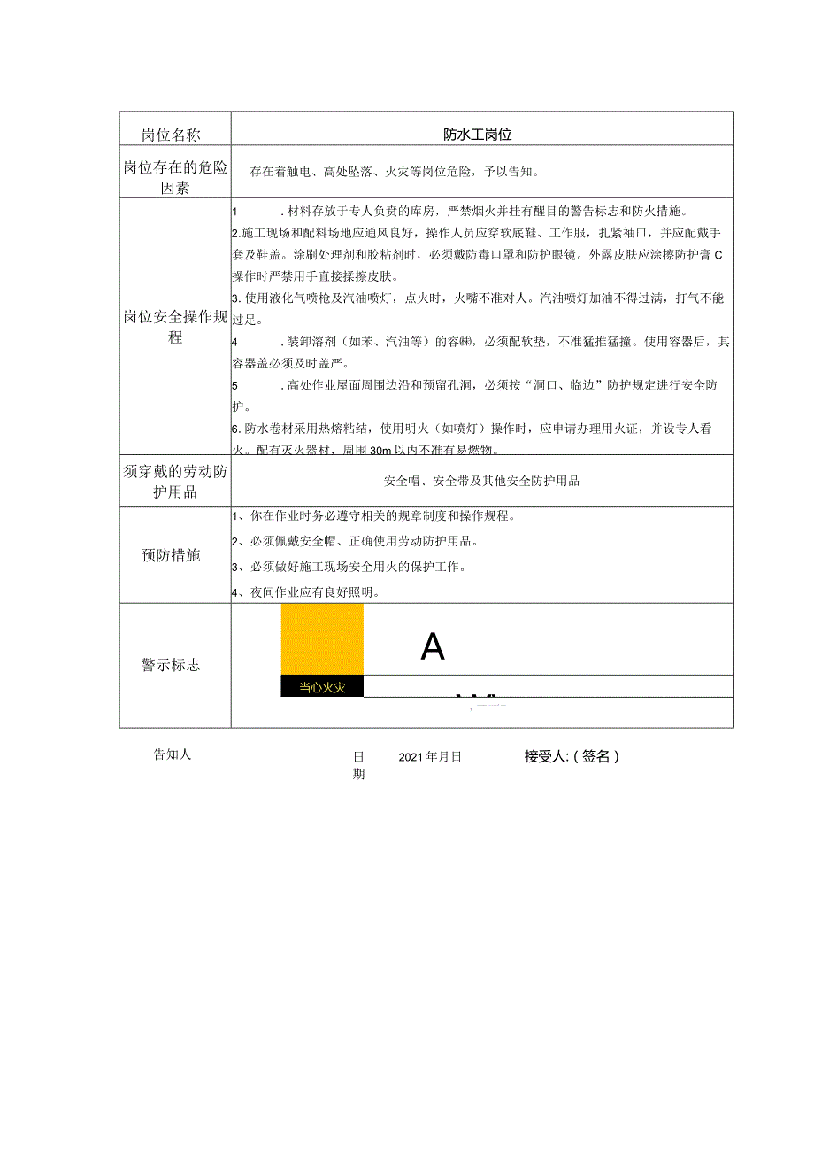 【告知卡】施工岗位安全风险告知卡-20210331164852.docx_第1页