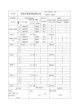 站电06110 氧化锌避雷器试验记录.docx