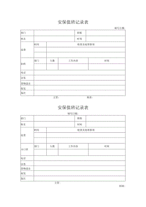 安保值班记录表范文.docx