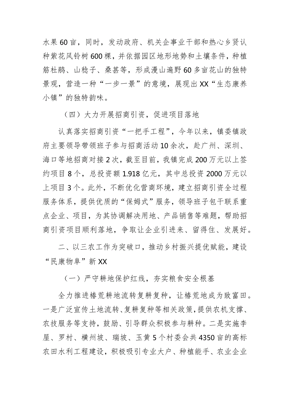 乡镇百县千镇万村高质量发展工程（专项）工作报告.docx_第3页