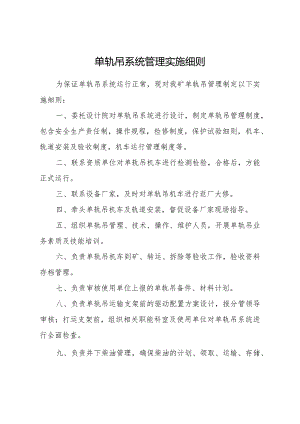 单轨吊系统管理实施细则.docx