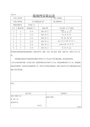 接地网安装记录.docx