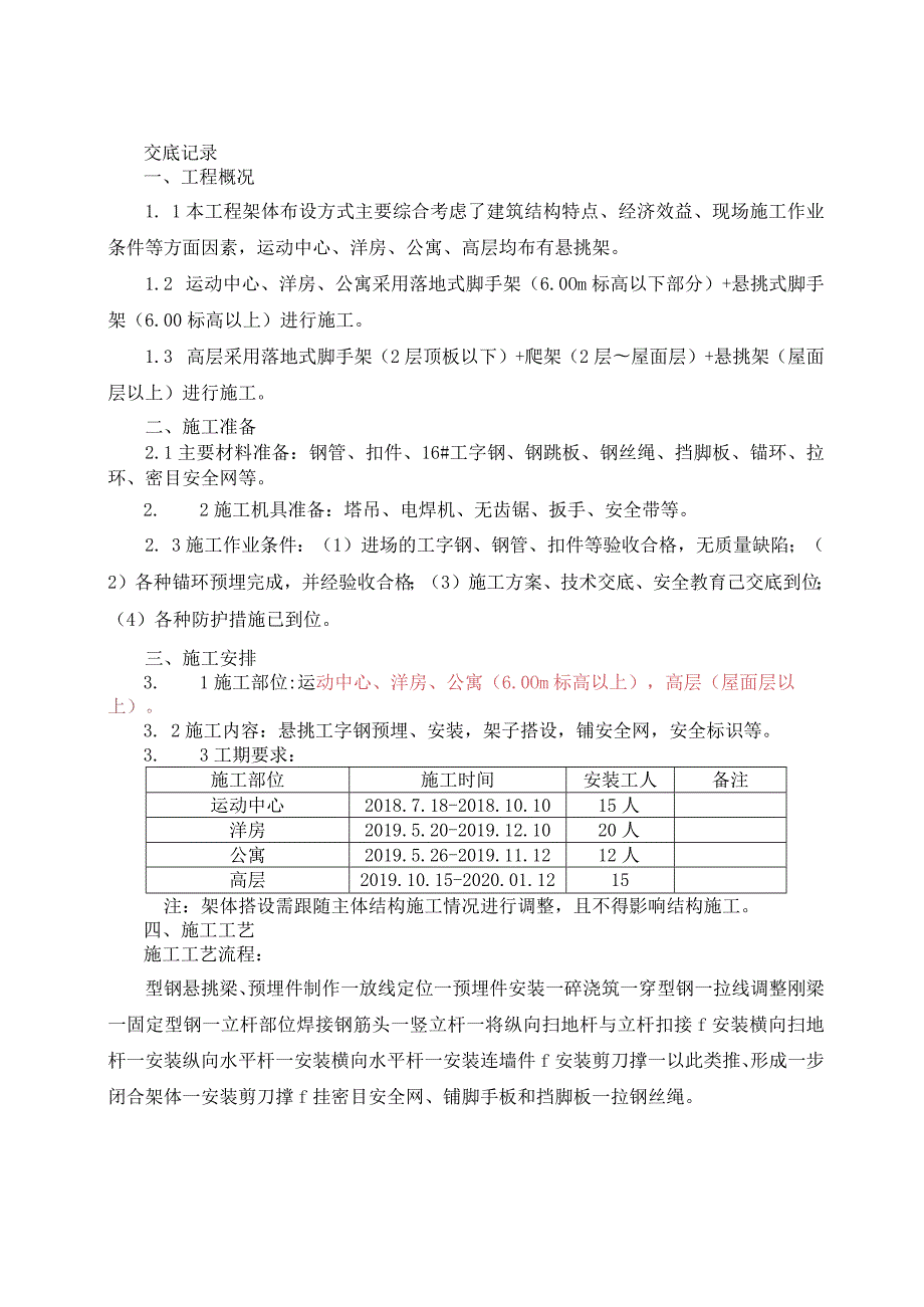 062-悬挑脚手架施工技术交底.docx_第1页