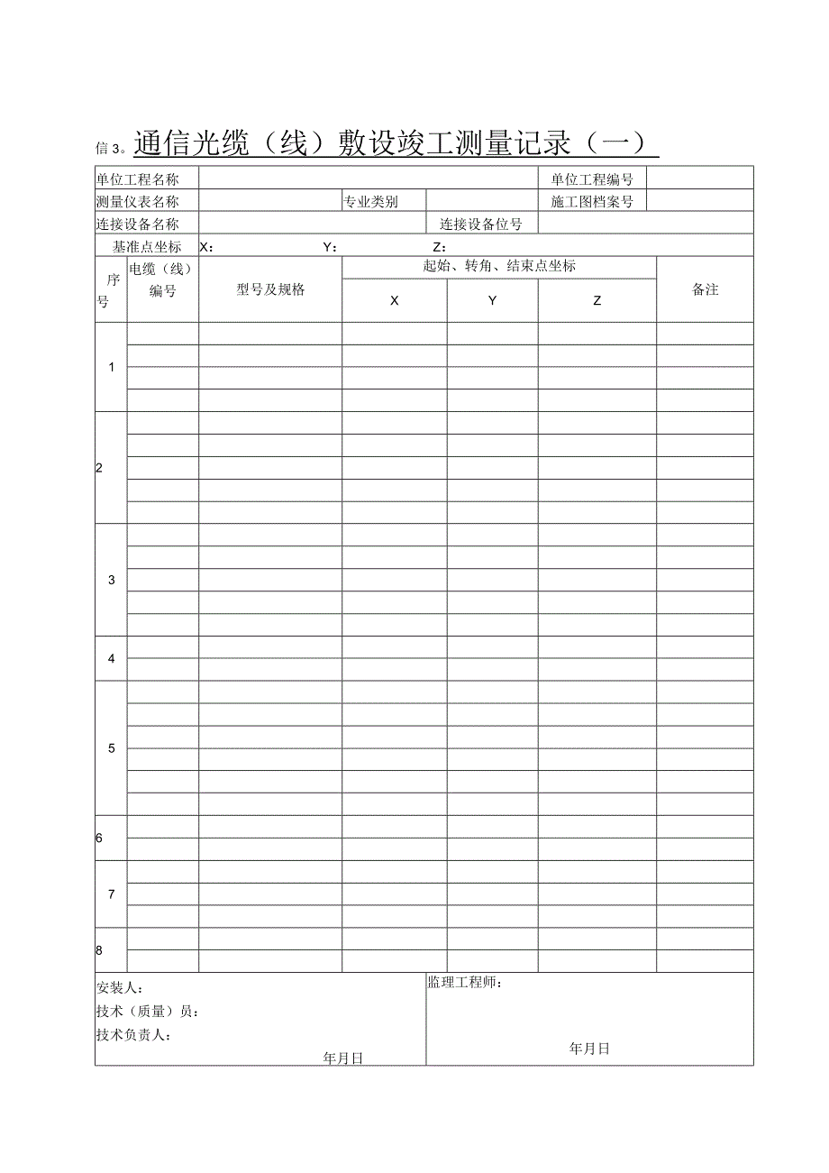 信30 通信光缆（线）敷设竣工测量记录.docx_第1页